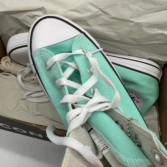 Converse Shoes Unisex Mens 7.5 Womens 9 Mint‎ Chuck Taylor All Star 164396F NEW - Picture 4 of 8